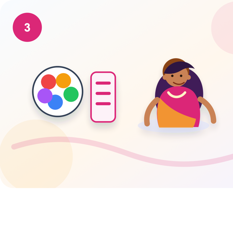 Usage plan is written illustration for lucky-color